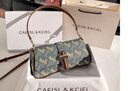 CAEISL & KCIEL小&ck2025新款女包女友生日禮物高級感馬車(chē)印花腋下包單肩包 藍色 專(zhuān)柜高檔品質(zhì) 曬單實(shí)拍圖