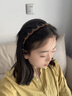 卡瑪倫（KAMALUN）發(fā)箍輕奢女款2025新款洗臉專用壓發(fā)發(fā)卡發(fā)飾頭飾七夕情人節(jié)禮物 深咖色 曬單實拍圖