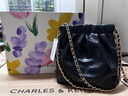 CHARLES&KEITH迷你菱格流浪包單肩斜挎雙肩包包女包生日七夕禮物CK2-60782390 Black黑色 S 曬單實拍圖