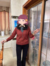 恰凡（QIAFAN）媽媽裝冬裝加厚紅色毛衣新款中老年女裝秋冬本命年打底衫針織上衣 AM71A 安可拉紅 L 曬單實(shí)拍圖