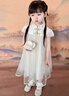 G.DUCKKIDS女寶寶夏季旗袍漢服連衣裙女童兒童洋氣公主紗裙子1夏 淡綠色 90 cm 曬單實(shí)拍圖