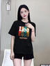 LEEREDPOI短袖男生夏季t恤新款美式夏天潮牌半袖寬松情侶純棉上衣體恤男款 白色 XL (135-155斤) 曬單實(shí)拍圖