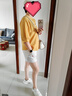 QVI高端品牌 亞麻短袖襯衫女2025夏季新款薄款寬松休閑顯瘦棉麻上衣 黃色 3XL 【建議146-175斤】 曬單實拍圖