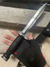 美軍越戰M7軍刃戶(hù)外戰術(shù)雙刃直刀高硬度1095CroVan碳鋼野外防身刀 美軍越戰M7雙刃刺【白鈦款】 30cm-大于60°【贈戰術(shù)Kydex鞘】 曬單實(shí)拍圖
