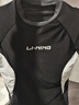 李寧（LI-NING）泳衣女分體裙式游泳衣遮肚顯瘦速干溫泉泳裝4591黑灰L 曬單實(shí)拍圖