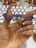 中國黃金桃花足銀手鏈女天然紫水晶和田玉手串教師節禮物送老師生日送女友 桃花福牌紫水晶手串 曬單實(shí)拍圖