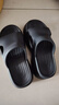 熱風(fēng)厚底增高涼拖女款夏季新款外穿沙灘拖鞋休閑一字拖女鞋 01黑色 35-36 S 曬單實(shí)拍圖