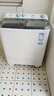 海爾（Haier）洗衣機(jī)半自動(dòng)雙缸雙桶脫水機(jī)甩干機(jī)大容量家用強(qiáng)勁動(dòng)力水電分離洗脫分離防鼠底座操作簡(jiǎn)單結(jié)實(shí)耐用 新品【強(qiáng)效去污款】10公斤+噴淋漂洗+可定時(shí) 曬單實(shí)拍圖