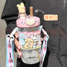 oktp可愛兒童水杯女學(xué)生2025新款夏季雙飲tritan塑料吸管杯生日禮物 【贈背帶+杯套】可愛小狗580ml 曬單實(shí)拍圖