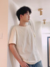 名創(chuàng)優(yōu)品（MINISO）220G重磅短袖男T恤夏季厚實不透高級感精梳棉純棉半袖寬松上衣服 【220G重磅】蒼綠 L /175(體重120-140斤) 曬單實拍圖