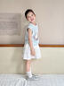 女童夏套裝2025新款韓版可愛卡通T恤半身裙兩件套小女孩夏裝衣服 藍(lán)色【背心+裙子】內(nèi)有安全褲 130 曬單實(shí)拍圖