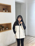 波司登（BOSIDENG）【反季】沖鋒衣鵝絨羽絨服女款90絨三合一防風(fēng)防雨透氣顯瘦外套 云溪白 黑色864C XS 155/80A 曬單實(shí)拍圖