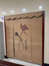 高端定制印花竹簾窗簾遮陽(yáng)遮光卷簾門(mén)簾中國風(fēng)復古茶室客廳遮擋簾 荷雅 曬單實(shí)拍圖
