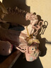 CHARLES&KEITH蝴蝶結(jié)褶皺手提斜挎小方包生日禮物女七夕禮物CK2-40151496 Baby Pink淺粉紅色 中包 曬單實(shí)拍圖