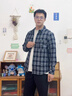 MMEAI美式潮牌帥氣格子長袖襯衫春秋季男裝上衣服外穿早秋磨毛薄款外套 C323橘黃色 XL 曬單實拍圖