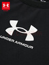 安德瑪（Under Armour）男女童休閑戶外寬松印花圓領(lǐng)短T童裝短上衣252320305 黑色 170 曬單實(shí)拍圖
