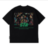 STA25新款腰果花設(shè)計(jì)感短袖男士春夏季美式潮牌街頭重磅純棉情侶T恤 藏青色 XL 曬單實(shí)拍圖