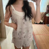 JIOESC睡衣女士夏季性感吊帶2025新款甜美溫柔學(xué)生寬松大碼家居服兩件QC 白色深V碎花【吊帶上衣+短褲】 均碼 【80-120斤】 曬單實(shí)拍圖