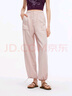 森馬（Semir）休閑褲女工裝風(fēng)肌理長(zhǎng)褲寬松感秋半松緊腰抽繩闊腿褲104524127030 曬單實(shí)拍圖