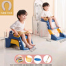 BABYALAN兒童折疊馬桶寶寶坐便輔助器多功能樓梯馬桶男孩女孩階梯蹲廁馬桶 寶石藍(lán)馬桶- PU軟墊+四大禮包 曬單實(shí)拍圖