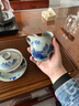 承韻尚樽景德鎮(zhèn)青花瓷功夫茶具套裝家用陶瓷千里江山泡茶壺茶杯蓋碗送禮盒 【纏枝蓮-+六君子】禮盒裝 17頭 曬單實拍圖