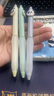 得力（deli）熊貓按動(dòng)可擦中性筆 0.5mm子彈頭學(xué)生中性筆熱可擦筆 晶藍(lán)3支/盒SA301 曬單實(shí)拍圖
