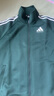 阿迪達斯 （adidas）秋季兒童立領(lǐng)運動(dòng)休閑夾克外套 深綠色/白色  158 曬單實(shí)拍圖