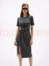 ONLY2025春季新款時(shí)尚休閑中長(zhǎng)款開(kāi)叉收腰顯瘦連衣裙女|125161012 S03 深花灰色 L 曬單實(shí)拍圖