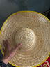 星際狼草帽子農民包邊太陽(yáng)帽稻草超大帽檐遮陽(yáng)帽大檐麥桿干活防曬釣魚(yú) 通用 大草帽包邊50CM（送帽繩） 曬單實(shí)拍圖