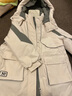 鴨鴨（YAYA）羽絨服女中長款2025冬季新款加厚連帽工裝撞色韓版派克服保暖外套 黑色 S 曬單實拍圖