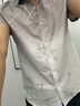 花花公子（PLAYBOY）襯衫男短袖夏季冰絲襯衣男士外套休閑寬松男裝衣服 灰色 2XL  曬單實(shí)拍圖