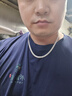 夢(mèng)至尊（MENGZHIZUN） 男士銀項(xiàng)鏈男款 990足銀馬鞭鏈平鏈霸氣粗款日韓時(shí)尚飾品 粗6毫米長(zhǎng)50厘米重約30克 曬單實(shí)拍圖