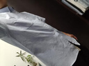 無印良品（MUJI）男式 棉水洗牛津紐扣領短袖襯衫 休閑百搭 純棉全棉 男士襯衣外套 薩克森藍 S（165/84A） 曬單實拍圖