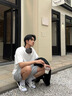 GLM短袖t恤男透氣夏季圓領(lǐng)T恤速干涼感休閑運動打底衫上衣白色XL 曬單實拍圖