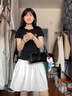 浪莎仿棉五分短裙女夏季新款日系休閑松緊腰半身裙百搭運(yùn)動(dòng)傘裙a字裙 曬單實(shí)拍圖