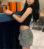 妙奕嘉辣妹牛仔短褲夏季女外穿裙褲2025新款緊身超短褲熱褲顯瘦修身性感 不規(guī)則低腰牛仔裙褲【復古藍】 S 【建議80-95斤】 曬單實拍圖