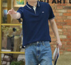 TOMMY JEANS【潮流鑲邊】25夏季男裝純棉珠地網眼商務翻領短袖T恤POLO20745 藏青色C1G L 曬單實拍圖