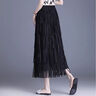 薩拉維夫 SLLAVIF2025夏季新款褶皺流蘇半身裙女中長(zhǎng)款時(shí)尚氣質(zhì)減齡顯瘦百褶蛋糕裙 卡其 均碼 合適90-145斤 曬單實(shí)拍圖