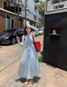 馬迪安（MrrDean）冰絲修身防曬衣女防紫外線2025夏季新款時尚防曬服寬松透氣防曬衫 淺藍(lán)色 (可拆大帽檐) L 【推薦100-120斤】 曬單實拍圖
