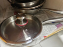 摩登主婦平底鍋家用無涂層不銹鋼不粘鍋電磁爐專用煎蛋煎牛排煎鍋 【316不銹鋼】24cm有蓋平底煎鍋 曬單實(shí)拍圖
