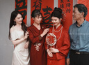 紫魅俏婚禮媽媽裝連衣裙女春夏裝高貴年輕喜婆婆V領(lǐng)氣質(zhì)顯瘦婚宴禮服裙 酒紅色【短袖】 L (建議100-110斤) 曬單實(shí)拍圖