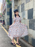 叮當貓女童裙子夏季2025新款小女孩碎花連衣裙夏天兒童公主裙中大童長(cháng)裙9669藍色-長(cháng)裙140 曬單實(shí)拍圖