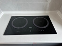 美的（Midea）嵌入式電磁爐 鉑鉆面板臺(tái)式雙頭電磁灶電灶恒勻火加熱家用電磁爐鑲嵌式商用電灶雙灶臺(tái)電磁爐灶 ZHE3317（開(kāi)孔尺寸650x350mm） 曬單實(shí)拍圖