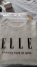 ELLE【100%綿羊毛】格雷系圓領毛針織衫女2024冬裝新款氣質毛衣 米白（升級版） XL 曬單實拍圖