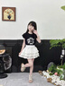 G.DUCKKIDS小黃鴨童裝女童套裝夏季兒童衣服女小童短袖T恤格子裙夏裝兩件套 套裝 130 尺碼7~8歲【120-130cm】cm 曬單實(shí)拍圖