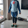 羽克兒童泳衣男童分體長(zhǎng)袖長(zhǎng)褲游泳衣夏季防曬速干中大童溫泉泳衣套裝 藍(lán)色 150 (4XL高140-150cm/70-85) 曬單實(shí)拍圖