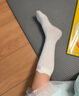 芭比女童中筒襪兒童長筒襪女孩夏季薄款長襪寶寶半腿高筒襪子 白+白  曬單實(shí)拍圖