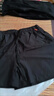 男士短褲夏季運動(dòng)三分褲短褲沙灘褲寬松四分褲防掉落拉鏈口袋褲 黑色 3XL 曬單實(shí)拍圖