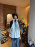 波司登（BOSIDENG）25新【疊變】機能沖鋒衣鵝絨服女短款三合一防護外套B250331302 月光白/黑色 M 165/88A 體重約110-120斤 曬單實(shí)拍圖