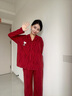 貝妍本命年情侶睡衣女春秋柔軟棉紅色新婚家居服男可愛(ài)史努比長(cháng)袖套裝 C20513女裝 L 曬單實(shí)拍圖